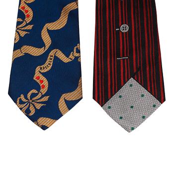 MOSCHINO, two silk ties.