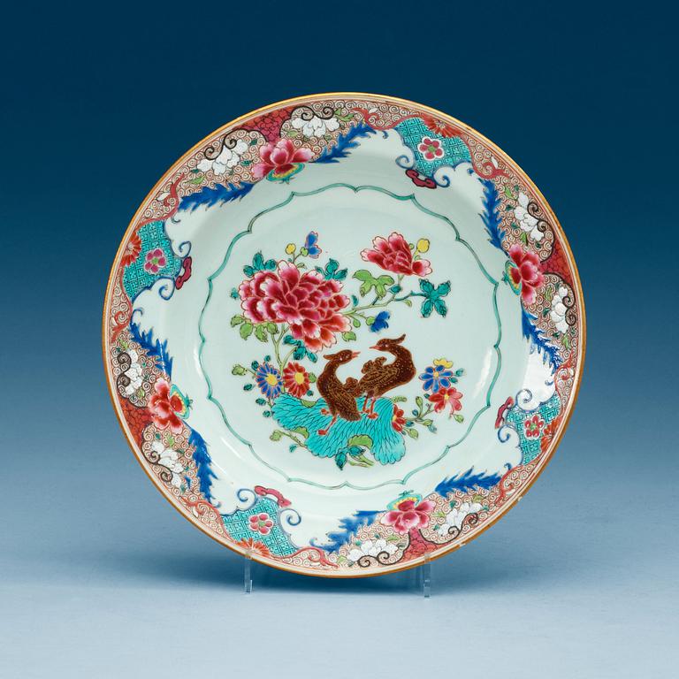 A set of six famille rose soup dishes, Qing dynasty, Qianlong (1736-95).