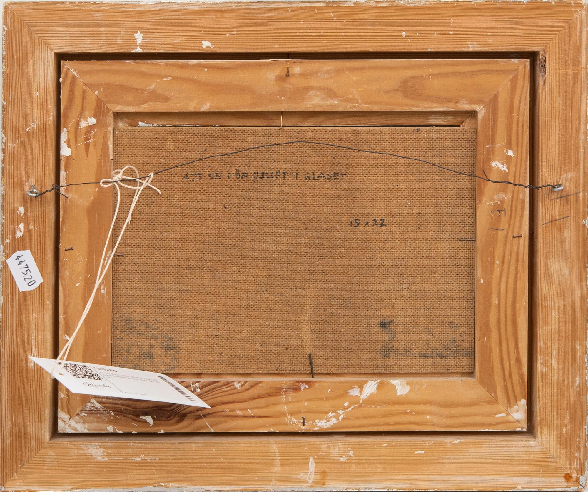 Axel Olson, oil on canvas laid on panel, signed and dated 83.