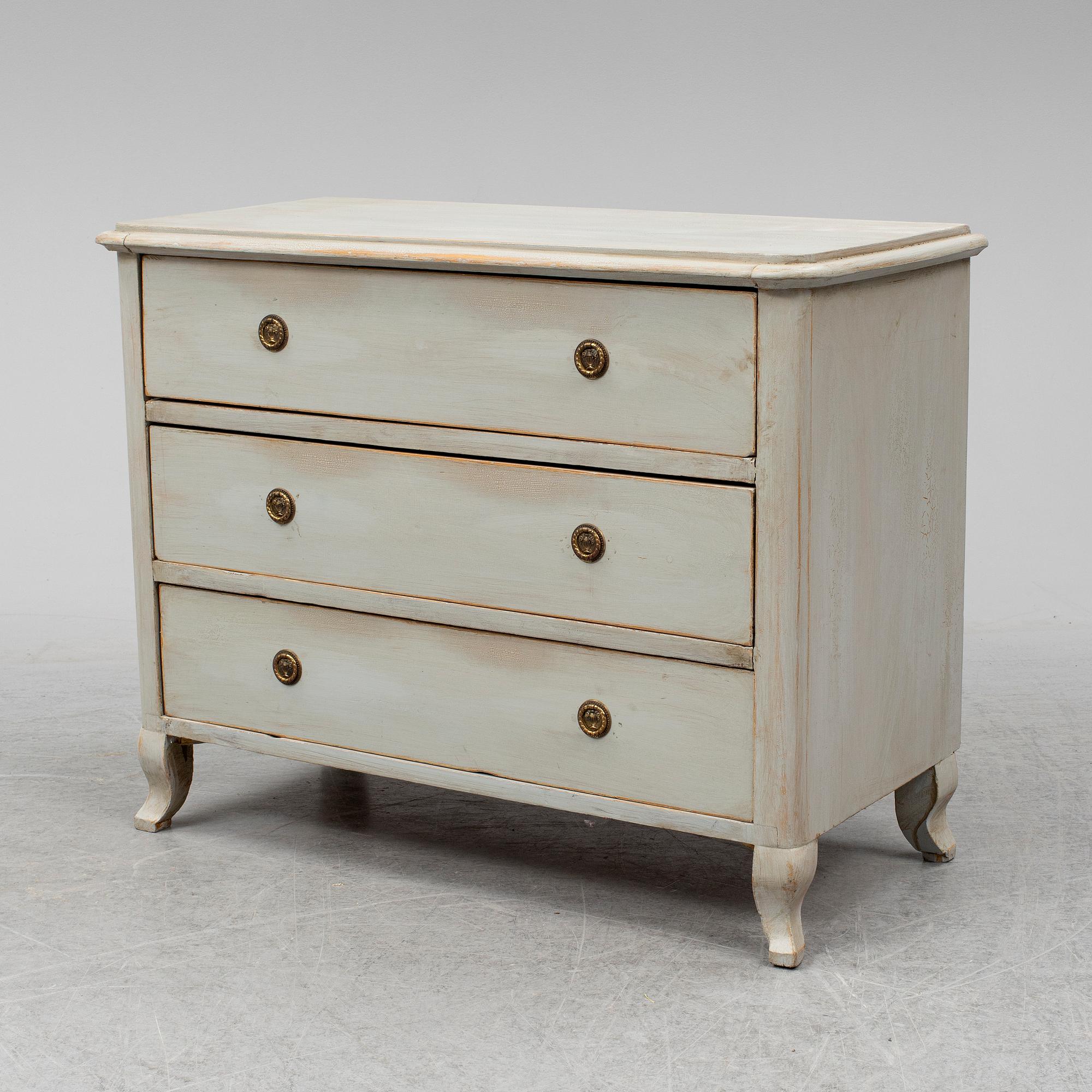 A chest of drawers from the second half of the 1800's.