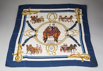 HERMÈS, scarf, "Équipages", design Philippe Ledoux.