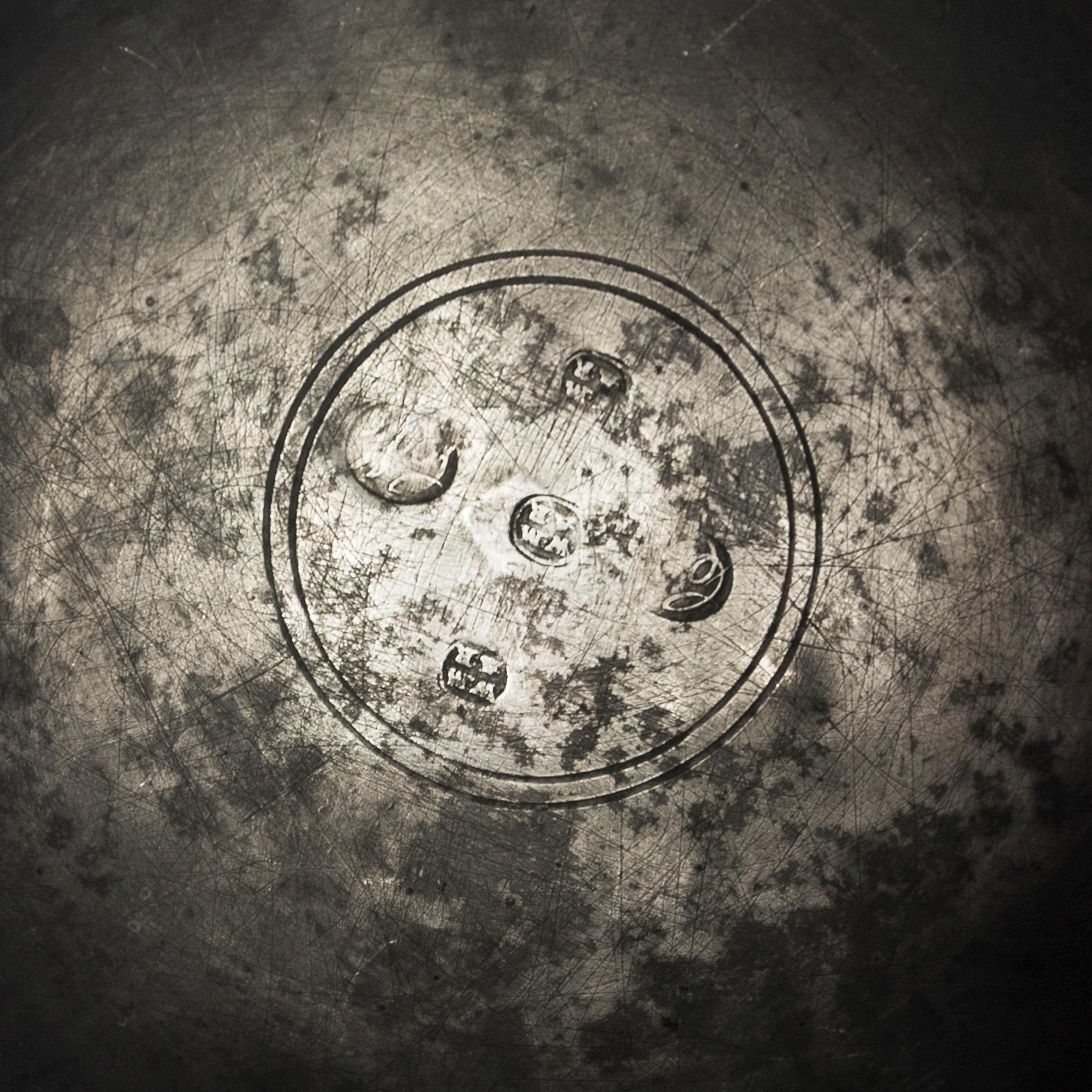 STOP, tenn, otydliga stämplar, 1800-tal.