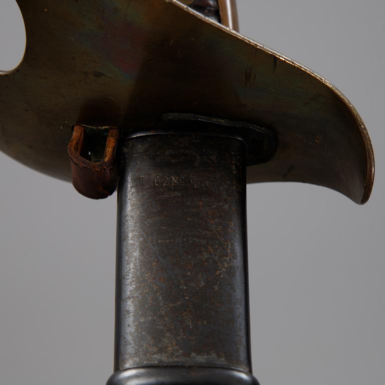 Two Swedish 19th Cenury military swords with scabbards.