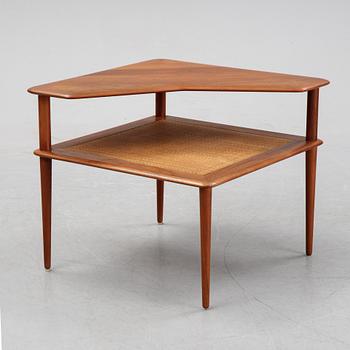 Peter Hvidt & Orla Molgaard Nielsen, a 1950/60s 'Minerva' teak and rattan table, France & Son.