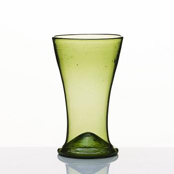 A 'Waldglass' beaker, 18th century, possibly from Limmared or Skånska glasbruket.