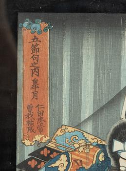 Utagawa Kunisada, Kabuki-skådespelare och Brottare.