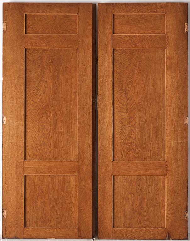 A set of six Chinese hardwood panels, Qing dynasty, 19th Century.