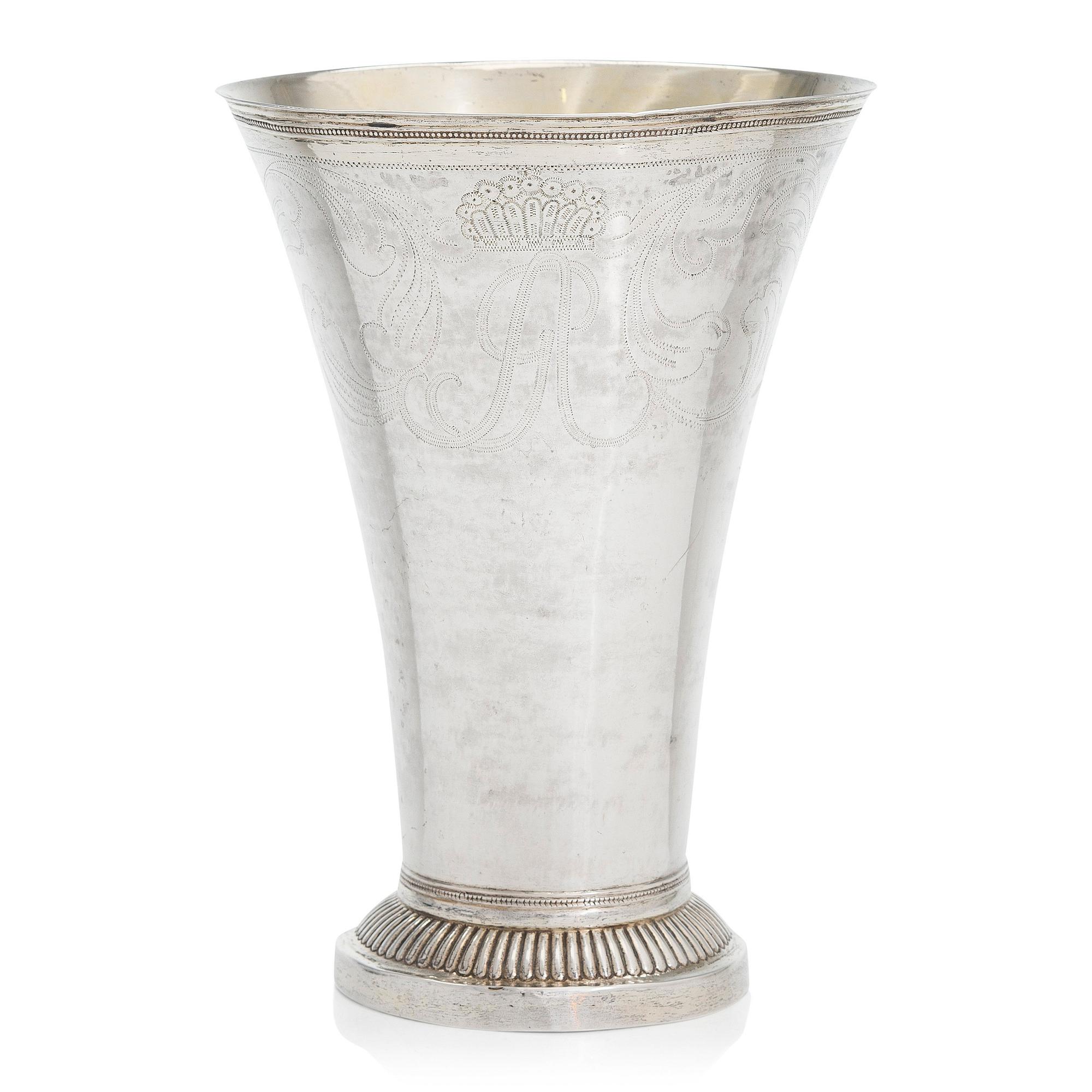 J. Henrik Frodell, bröllopsbägare, silver, Stockholm 1799.