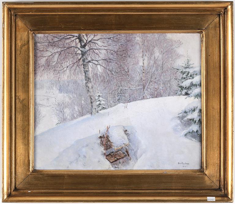 AXEL LINDMAN, Olja på duk. Signerad och daterad 1909.