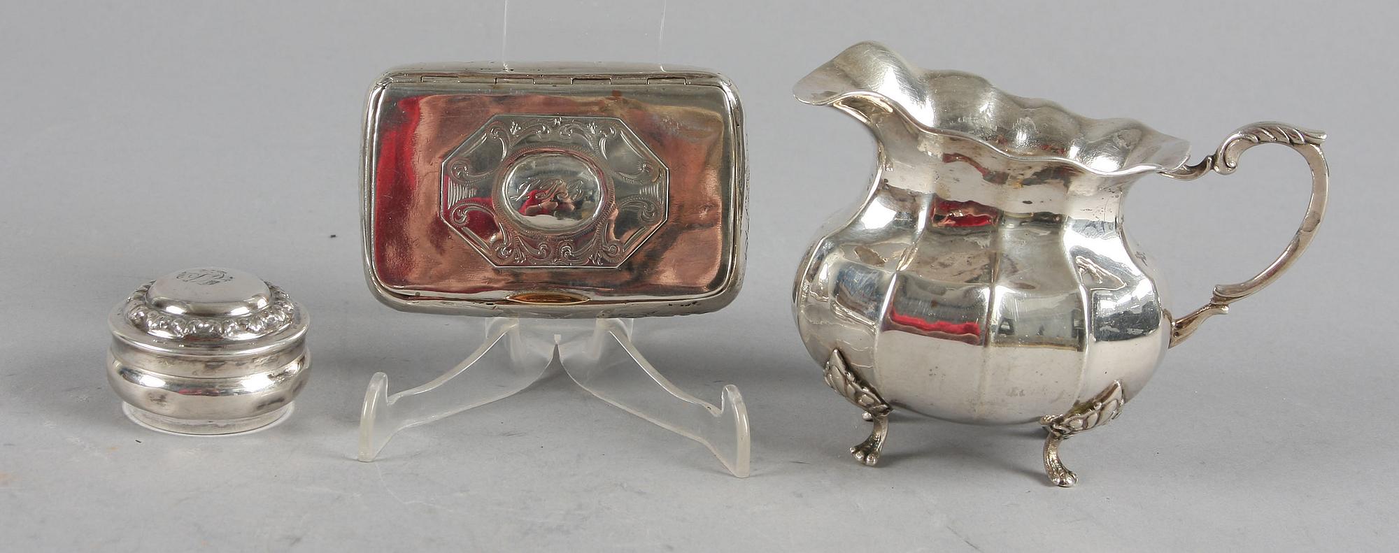 PARTI SILVER, 3 delar, div smeder, 1900-tal. Tot vikt c:a 240 g.
