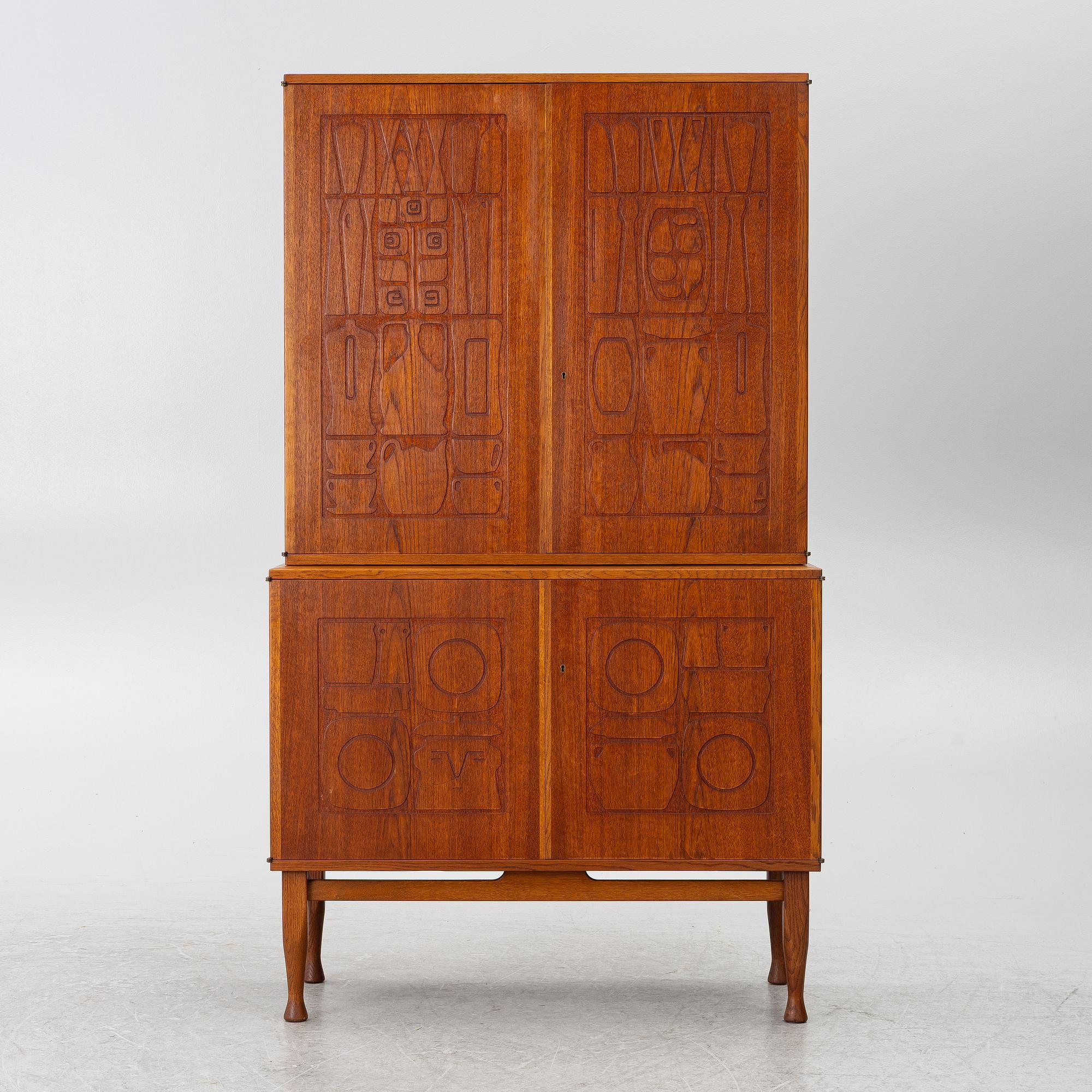 Yngve Ekström, cabinet, 'Krus', AB Westbergs Möbler, Tranås, 1950s.