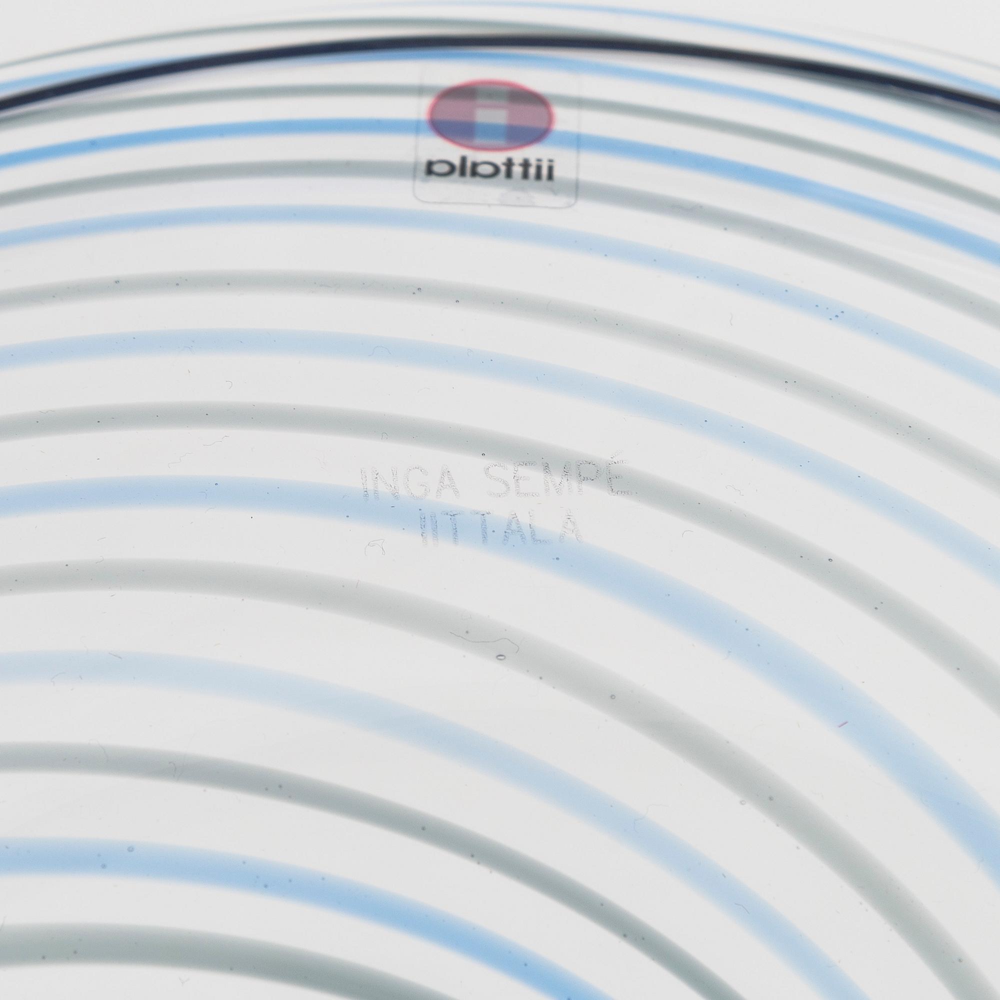 Inga Sempé, an art glass bowl 'Filigraani' series, signed INGA SEMPÉ IITTALA.
