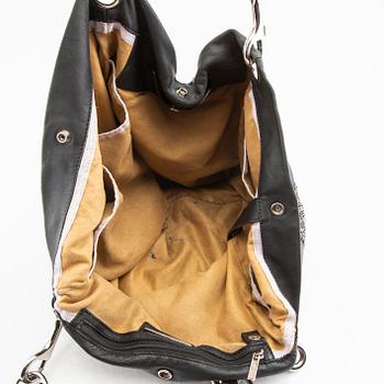 A Jimmy Choo leather handbag.