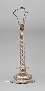 LAMPFOT, silver, C.G Hallberg, barockstil, Stockholm 1923.