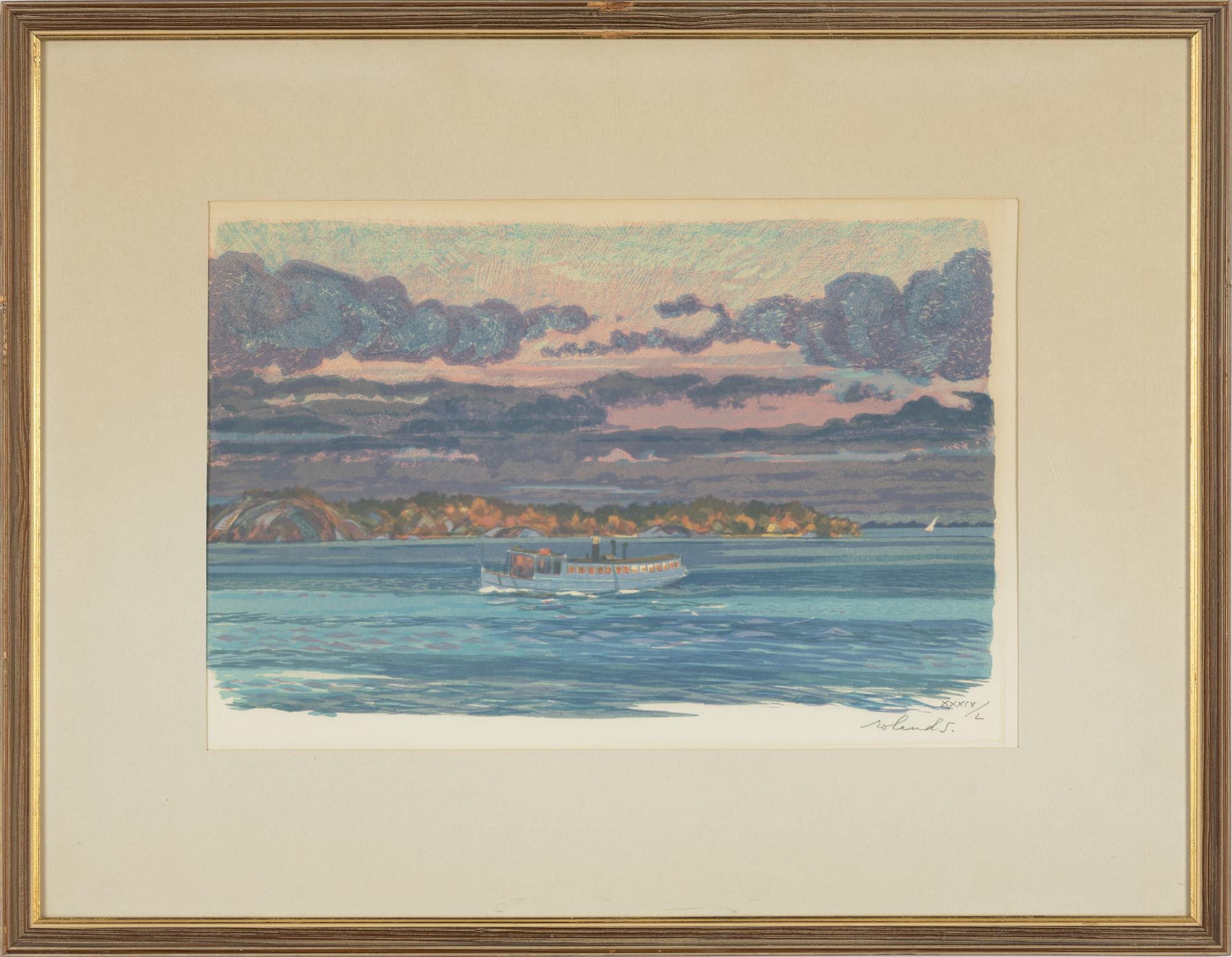 Roland Svensson, lithograph in colours, signed XXXVI/L.