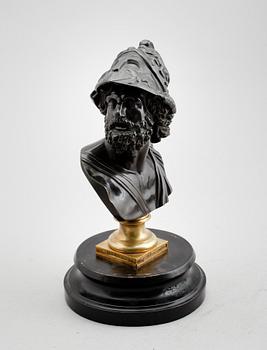 SKULPTUR, brons, "Ajax", sent 1800-tal.