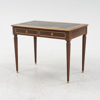 A Louis XVI style mahogany desk, 20th Century.
