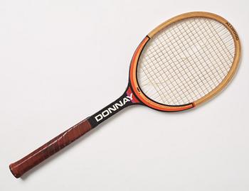 Tennisracket, Donnay Borg Allwood. Signerad av Björn Borg med dedikation på Slipcase.