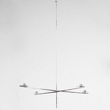 Nils Nisbel, a sterling silver four light chandelier, 1993.