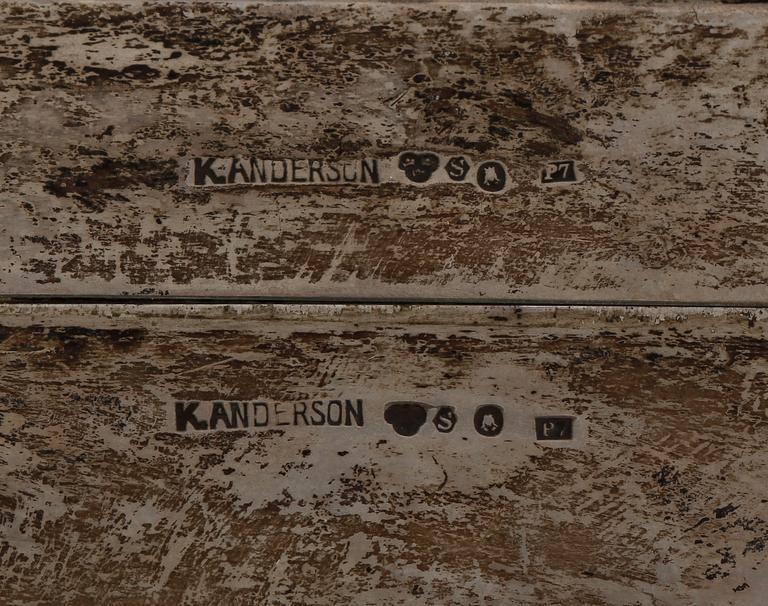 SKRIN, silver, K Anderson, Stockholm, 1917. Tot ca 1710 gr.