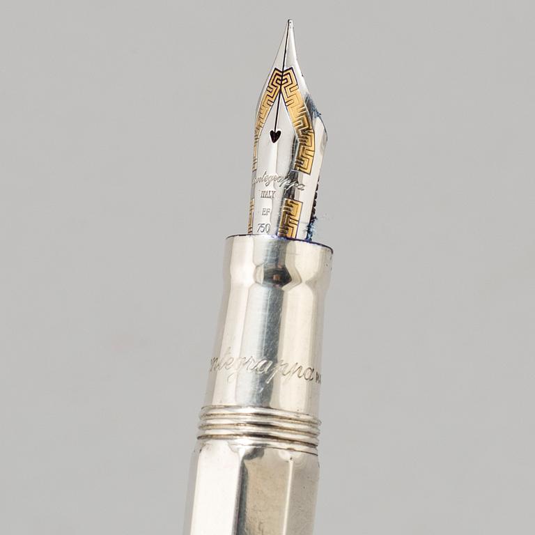 RESERVOARPENNA, "Fountain pen", silver 925/1000, Montegarppa, Italien 1900-tal.