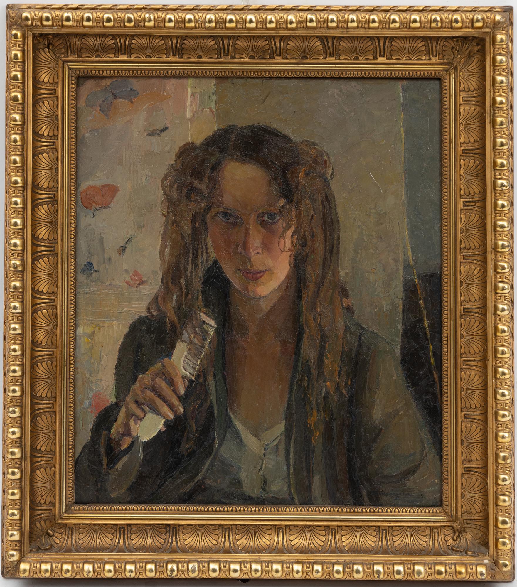 Ella Wanner, "Woman Combing Her Hair" (Self-Portrait).