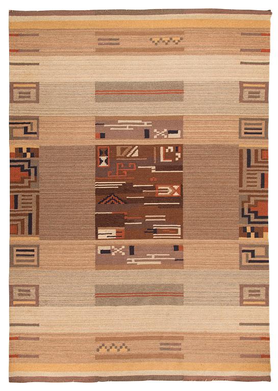 Impi Sotavalta, tillskriven, hårgarnsmatta, Kodiksamin Mattokutomo.1930-tal. Ca 293 x 205 cm.