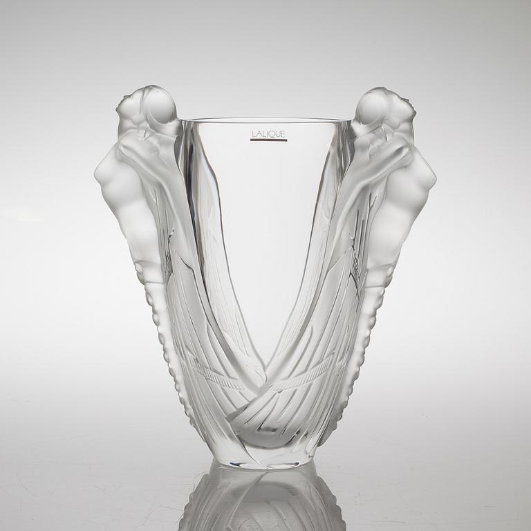 A Lalique glass vase, "Aurora", numbered 060/188 from the 21st century.