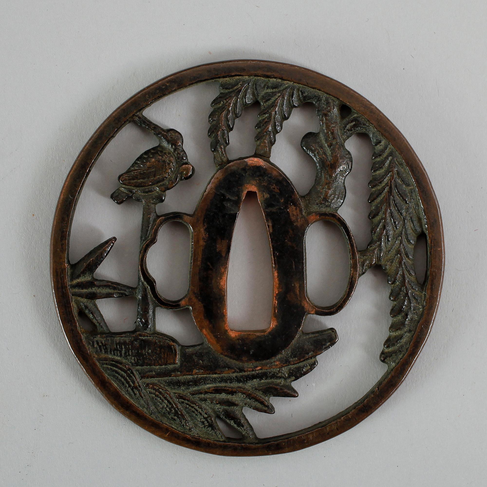 TSUBA, brons, Japan, 1800-tal.
