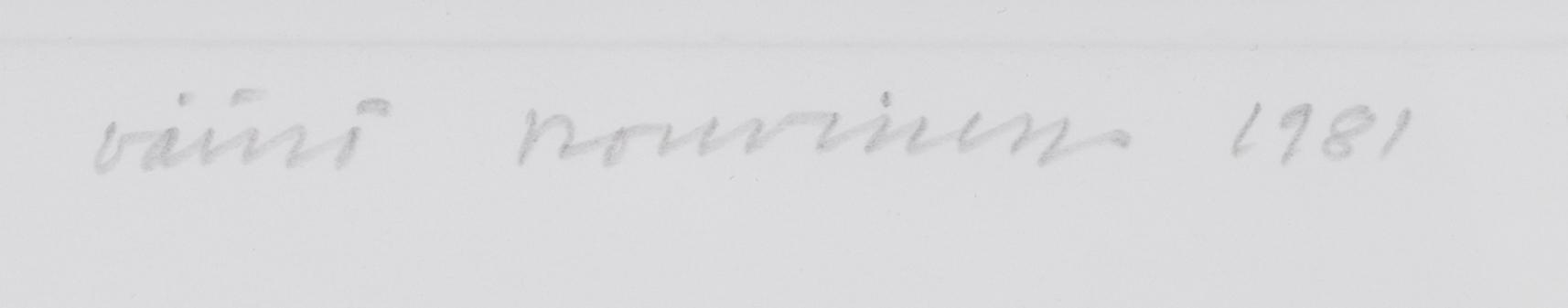 VÄINÖ ROUVINEN, akvatint, signerad och daterad -81, numrerad 77/100.