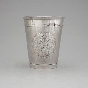 BÄGARE, silver, W.A Bolin, Stockholm, 1947. Vikt ca 500 g.