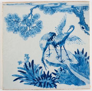 A Chinese six fold screen, Qing dynasty, 19th Century.