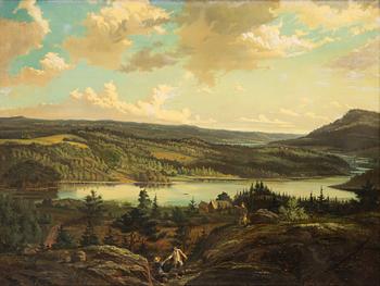 Knut Ekwall, oil on canvas ,signed and dated 1863.