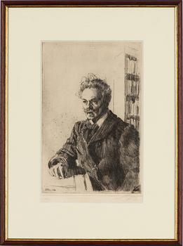 Anders Zorn, ”August Strindberg”.