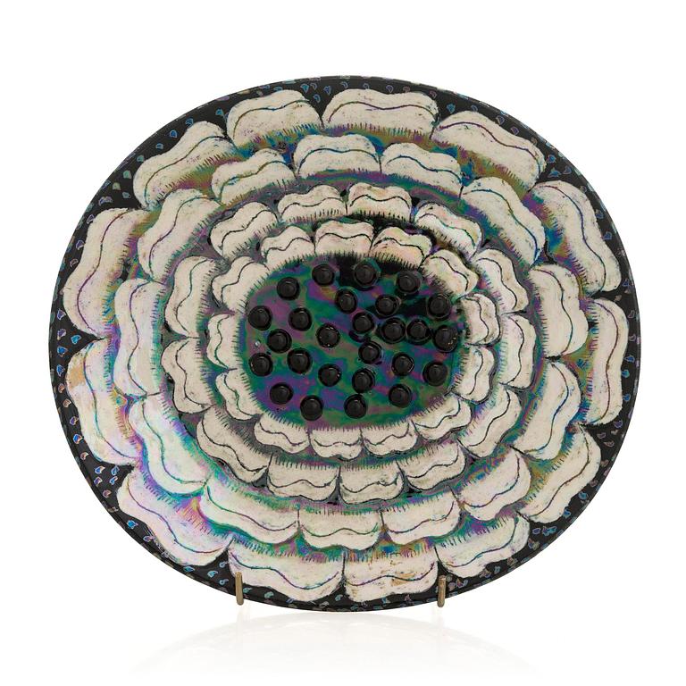 Birger Kaipiainen, dekorationstallrik, keramik, signerad Kaipiainen Arabia.