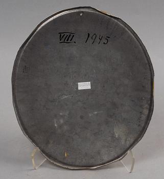 ORDENSSKÖLD, plåt, dat 1945 á tergo.