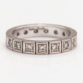 A 14K white gold ring with diamonds ca. 0.34 ct in total. Kultasarvi, Turku.