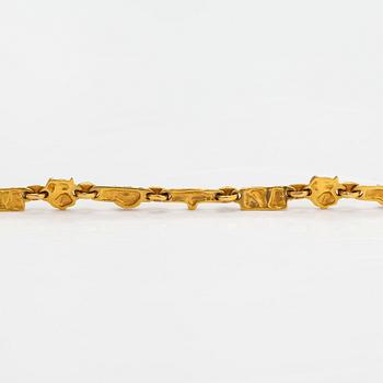 Björn Weckström, Armband "Tenochtitlan", 14K guld. Lapponia 1990.