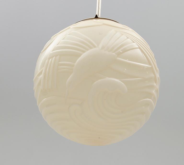 TAKLAMPA,art déco,  1900-talets första hälft. Höjd ca 65 cm.
