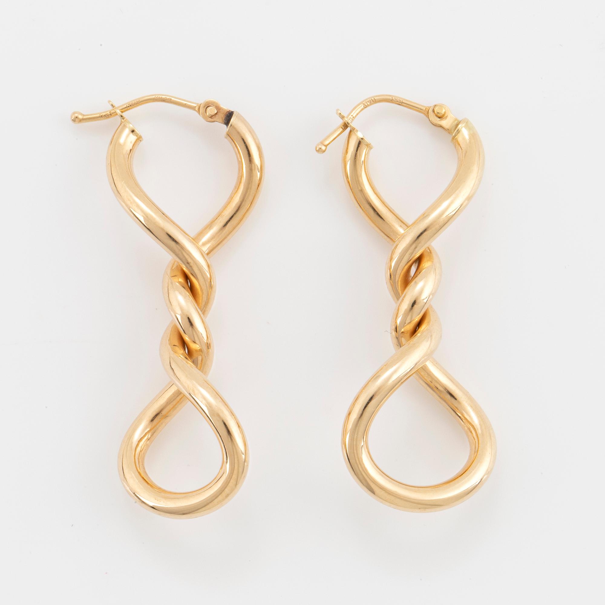 ÖRHÄNGEN, ett par, 14K guld, Italien.