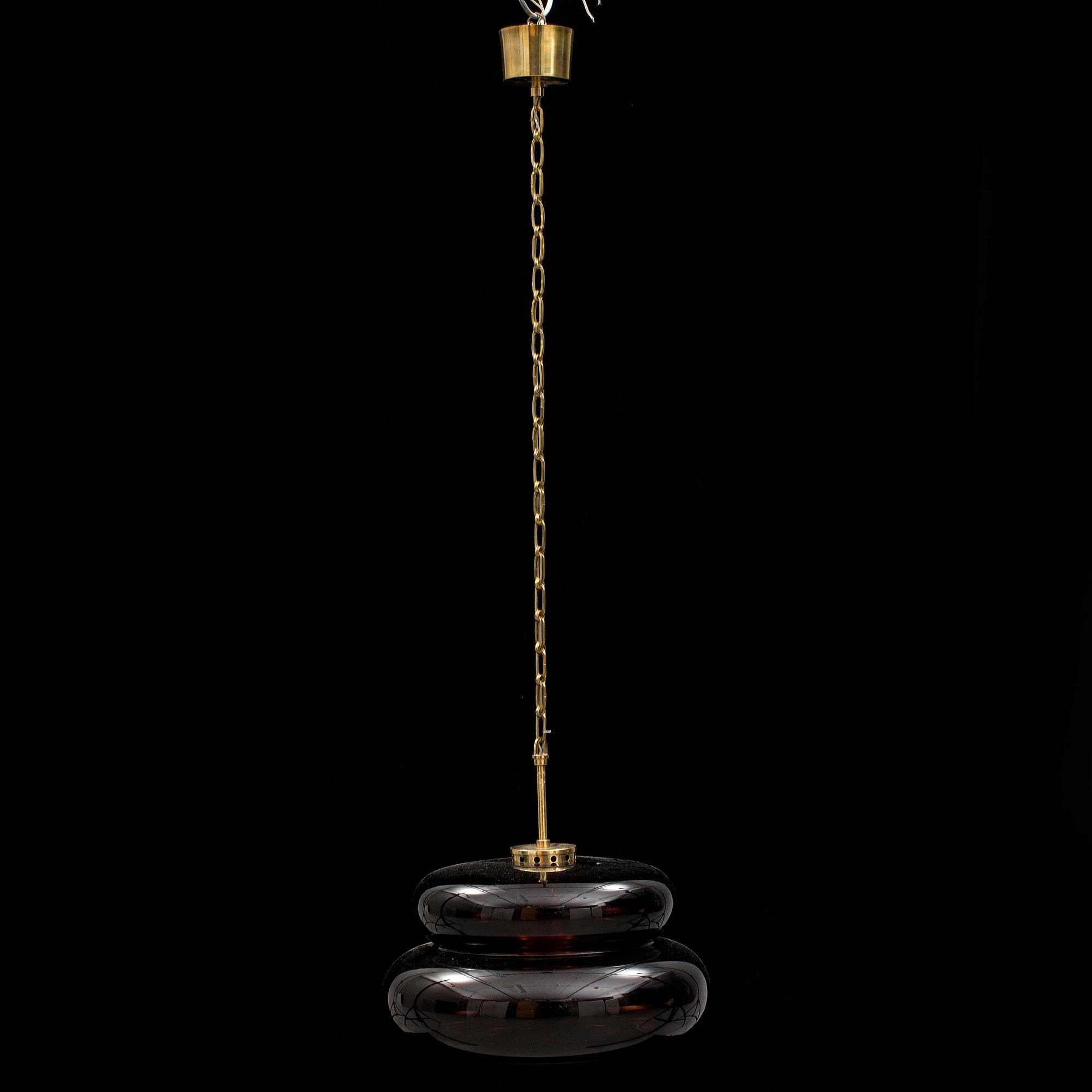 TAKLAMPA, "Bubblan", Carl Fagerlund, Orrefors, 1960-70-tal.