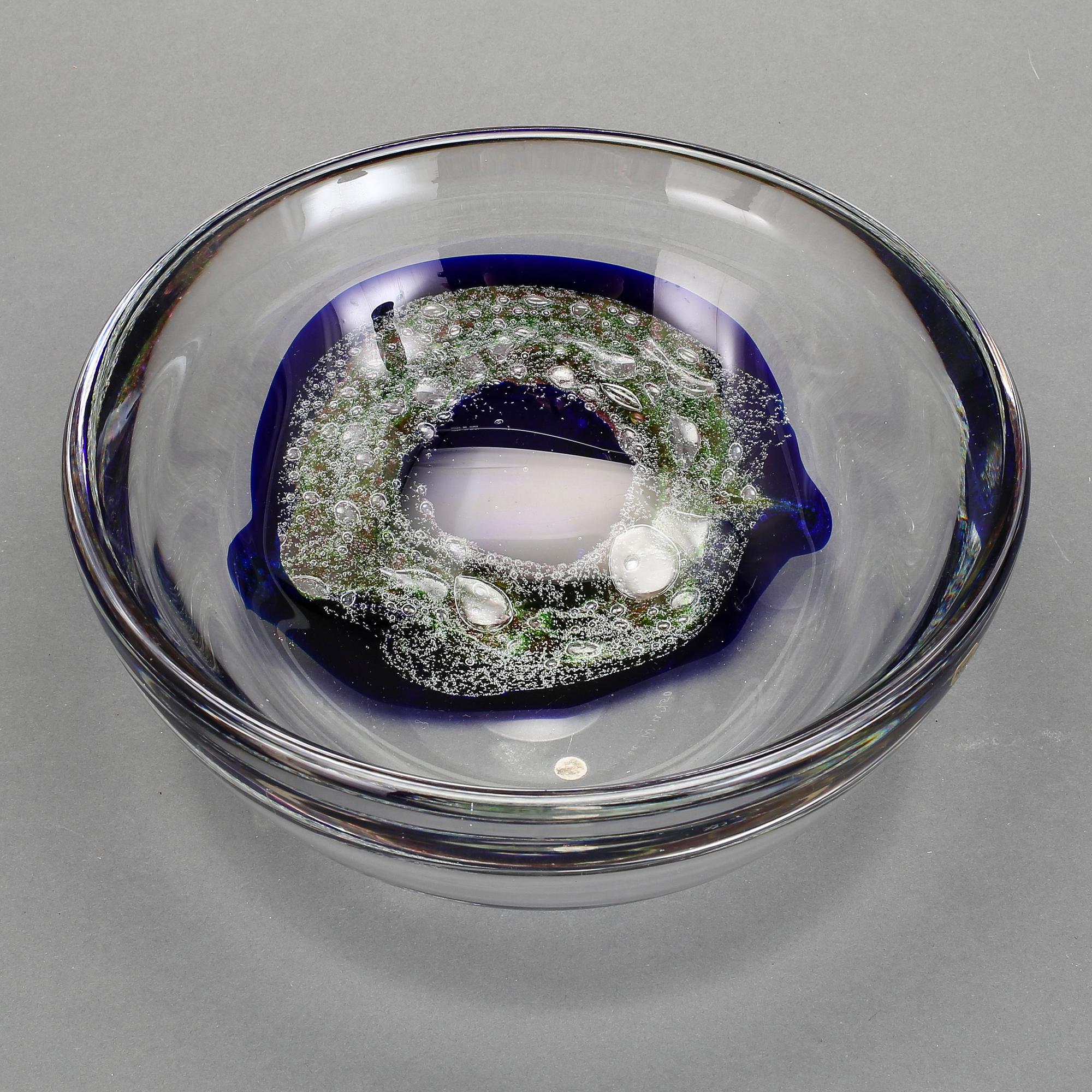 SKÅL, glas. Ann och Göran Wärff, Kosta, unik. 1970-tal.