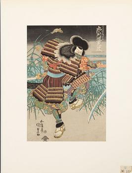 Utagawa Kunisada, Warrior with naginata.