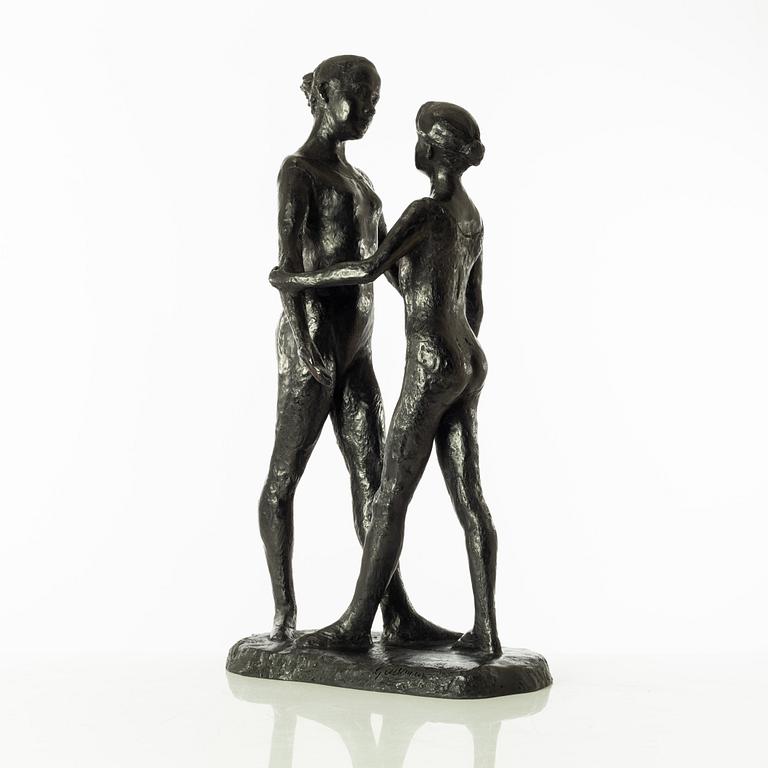Gudmar Olovson, sculpture. Signed. Numbered. Foundry mark. Bronze, height 62 cm, length 32 cm.