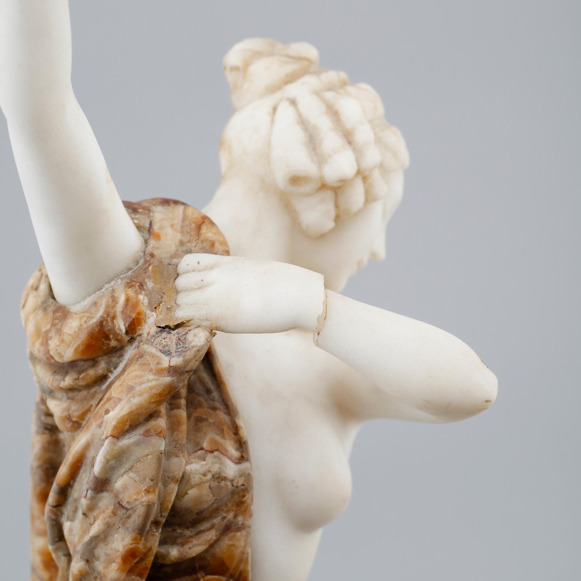 ERNST SEGER, efter, skulptur, alabaster signerad E Seger.