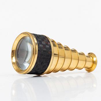 A 19th century spyglass in case.