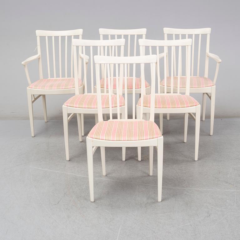 CARL MALMSTEN, a set of 4+2 'Herrgården' chairs, Bodafors.