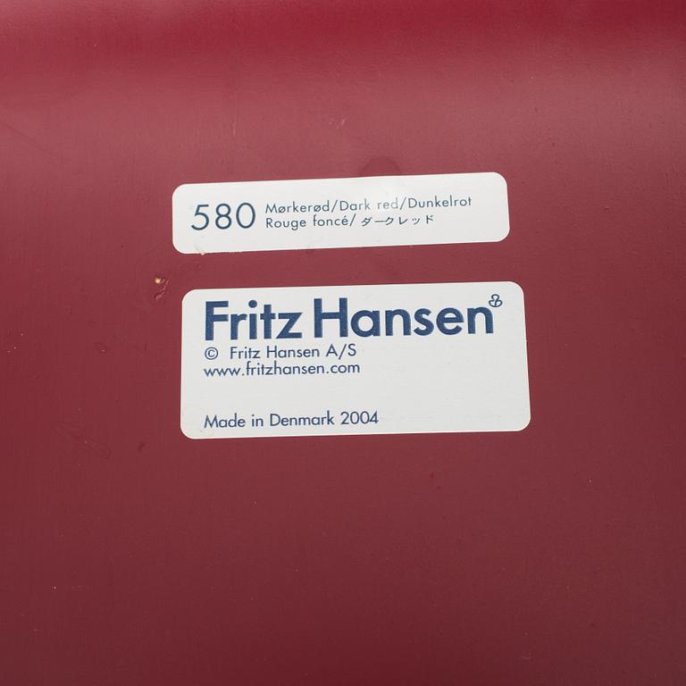 ARNE JACOBSEN, stolar, "Sjuan", 6 stycken, Fritz Hansen, 1900/2000-tal.