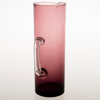 TIMO SARPANEVA, A PITCHER, 11+4 DRINKING GLASSES and A VASE, Iittala.