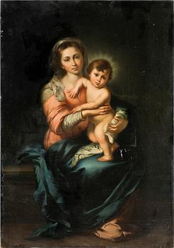 BARTOLOMÉ ESTEBAN MURILLO, efter, olja på duk, 1800-/1900-tal.